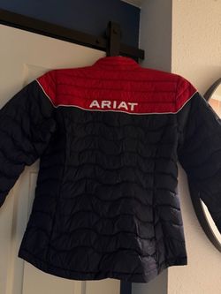 Ariat Quilted Puffer Jacket Navy and Red
