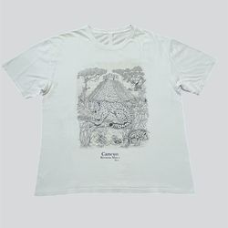 Riviera Maya Cancun Mexico Graphic T-Shirt White Size XL