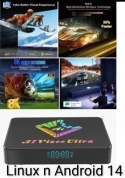 Ai Voice Ultra Android TV & Gaming BOX Linux & Android OS 14