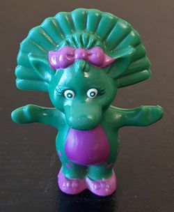 VINTAGE 1993 BABY POP BARNEY & FRIENDS PVC FIGURE