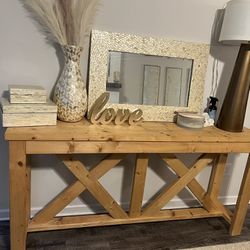 Large Wooden Entryway Table