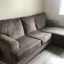 Gray Modern Reversible Sectional Sofa