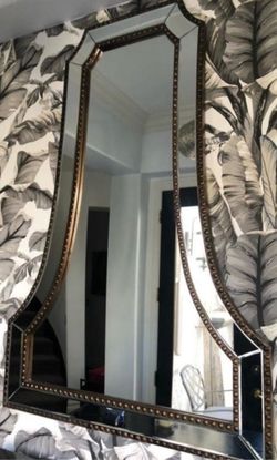 Howard Elliott Beveled Champagne silver Mirror 40”x26”