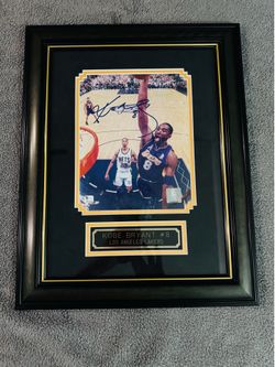 Kobe Bryant signed framed authenticated.