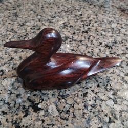 Rosewood Paperweight Duck