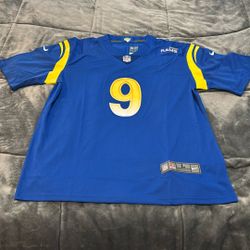 NFL Los Angeles Rams #9 Matthew Stafford Size Large Blue Jersey 