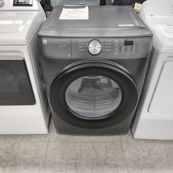 $549(MSRP$1049, Save $500) GE SMART Vented Front Load Electric In Carbon Graphite With SmartHQ and Damp Alert 
