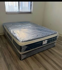 Queen Mattress Set Plush PillowTop – Brand New –  Same Day Delivery Available 🚚