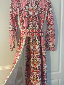 Embroidered Palestinian thobe (overskirt style)m