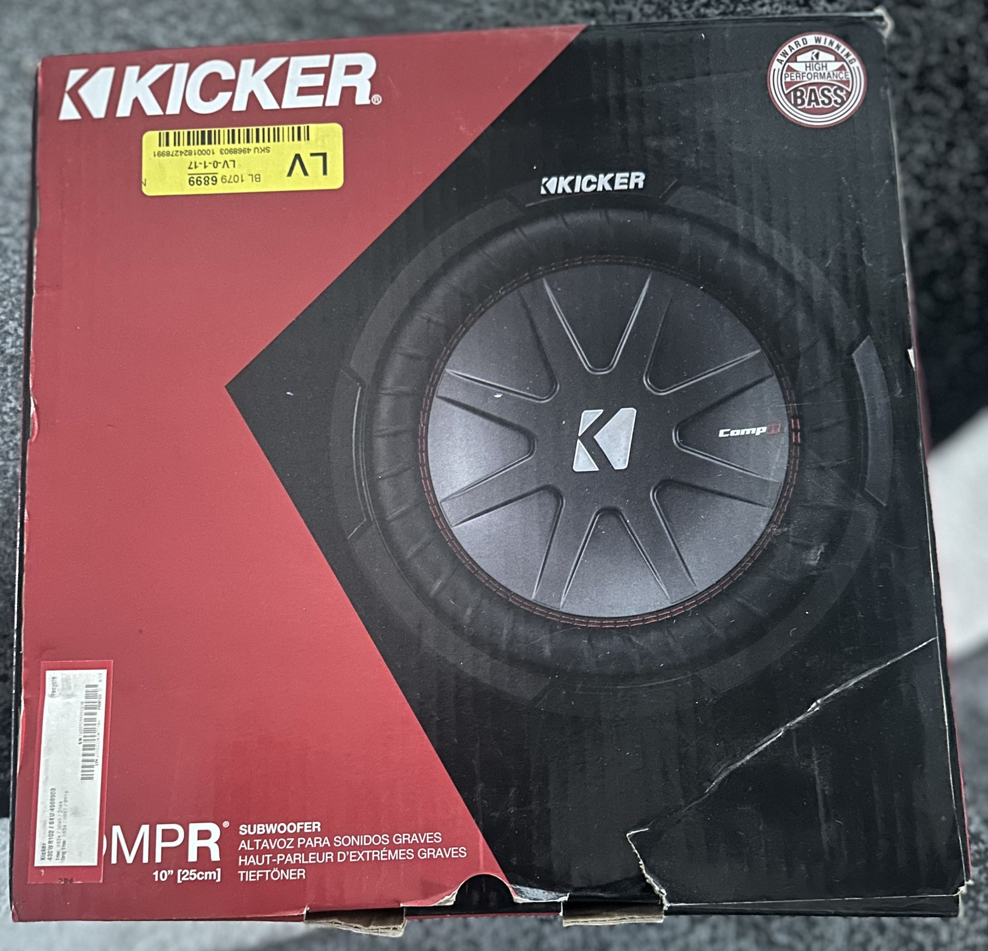 10’ Kicker Subwoofer