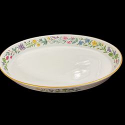 Royal Worcester Arcadia Porcelain Oval Oven Baker Casserole Dish England 16x9 