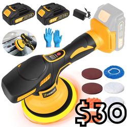 [NEW] 21V Cordless Car Polisher & Buffer - 2 Batteries