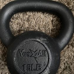 Cast Iron Kettlebell 15 Lbs 