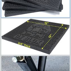 New EKON 4-Pack RV Jack Stabilizer Pads 12x12x0.75 - Slip-Resistant RV Jack Pads - Rubber Levelers for Campers and Trailers - Prevents Sinking and Aid