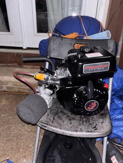 Predator 212 engine with a governor delete and a 4 Wheeler frame all you have to do is idle the carburetor