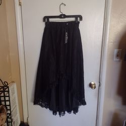 Black Layered Lace Top Skirt