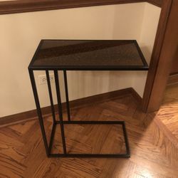 C-shape Metal/glass Table 