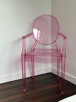 Pink chair clear resin