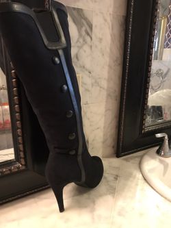 Suede and leather boots (size 11W)