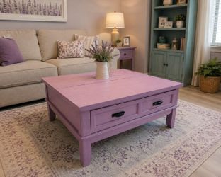 Artesenal Wood Coffee Table w Drawers