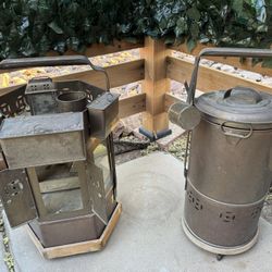 Antique brass street vendor carts 