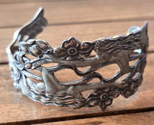 Art Novo Jugendstil silver Cuff