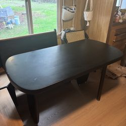 LOW PRICE MOVING- SOLID WOOD UNIQUE DINING TABLE