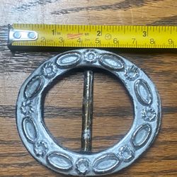 Vintage scarf or shirt (or belt) hoop buckle