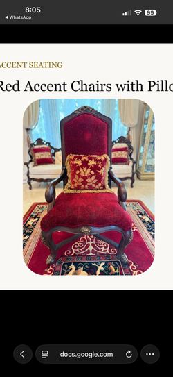 Red accent chair