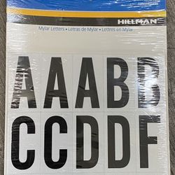 Mylar Letter 2” Reflective 