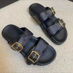  Coach Allanah Slide Sandals in Signature Canvas