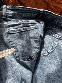 Light Wash Distressed Denim Jeans