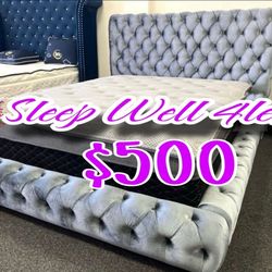 NEW QUEEN BED👸PILOOWTOP MATTRESS INCLUDED‼️