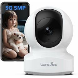 Security Camera, IP Camera, WiFi Home Indoor Camera for Baby/Pet/Nanny, 2 Way Audio Night Vision, Compatible with Alexa, with TF Card Slot and Cloud, 