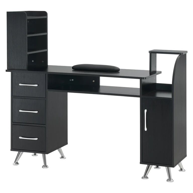 Barberpub 2636 Black Manicure Table