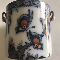 Losol Ware Keeling&Co Papillon Burslem England Biscuit Barrel no lid around 1930