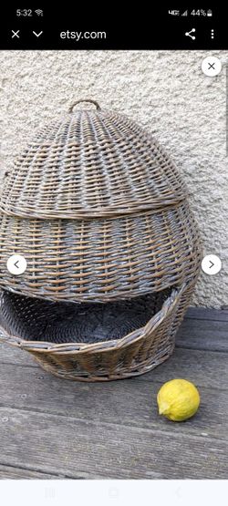 Vintage Wicker Potato/Onion Bin