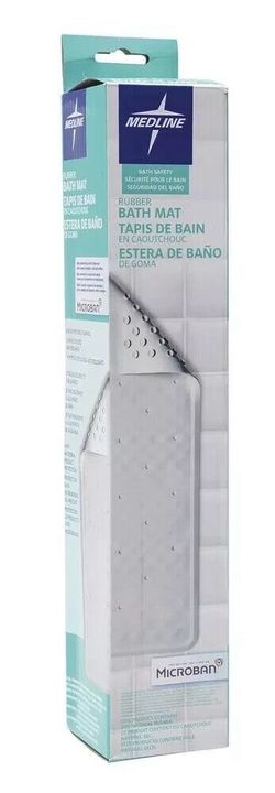 NEW - Medline Rubber Bathtub Bathroom Mat 13.4" x 29" Non Slip Microban Brand New for $12 - Firm Price