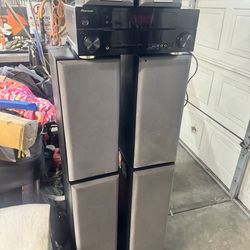 Pioneer receiver with 6 vintage Sony speakers