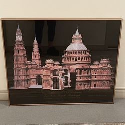 Large, Framed Poster - Italian RENAISSANCE ARCHITECTURE - posted price is firm.