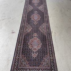 2’.7”X10’.1” Super Fine Hand knotted true Persian Tabriz Runner