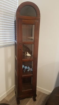 Antique wood stand, with the key