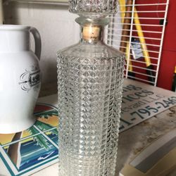 12” Tall Vintage Crystal Pattern Decanter -$40.00