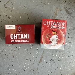 Shohei Ohtani puzzle and snow globe
