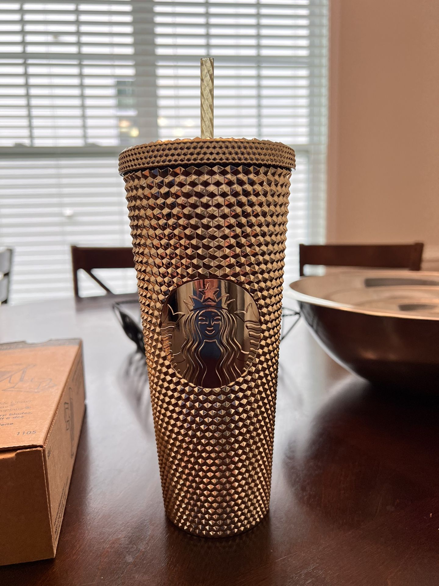 24 Oz Starbucks Gold Bling Tumbler