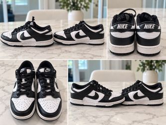 Nike Dunk Low Panda 7.5 Black White Sneakers