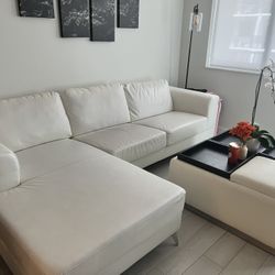 Leather Couch Set w/ Ottoman
