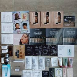 50 Mix Lot Makeup Cosmetic Skincare Set Foundation Eyeshadow Lip Gloss Mascara Cleanser Serum Cream Lotion Shampoo Sunscreen Lipstick Oil Perfume Fra