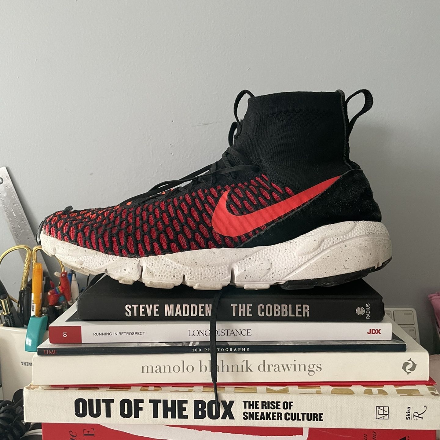 Air Footscape Magista Fly knit ‘Black Gym Red” Size 11