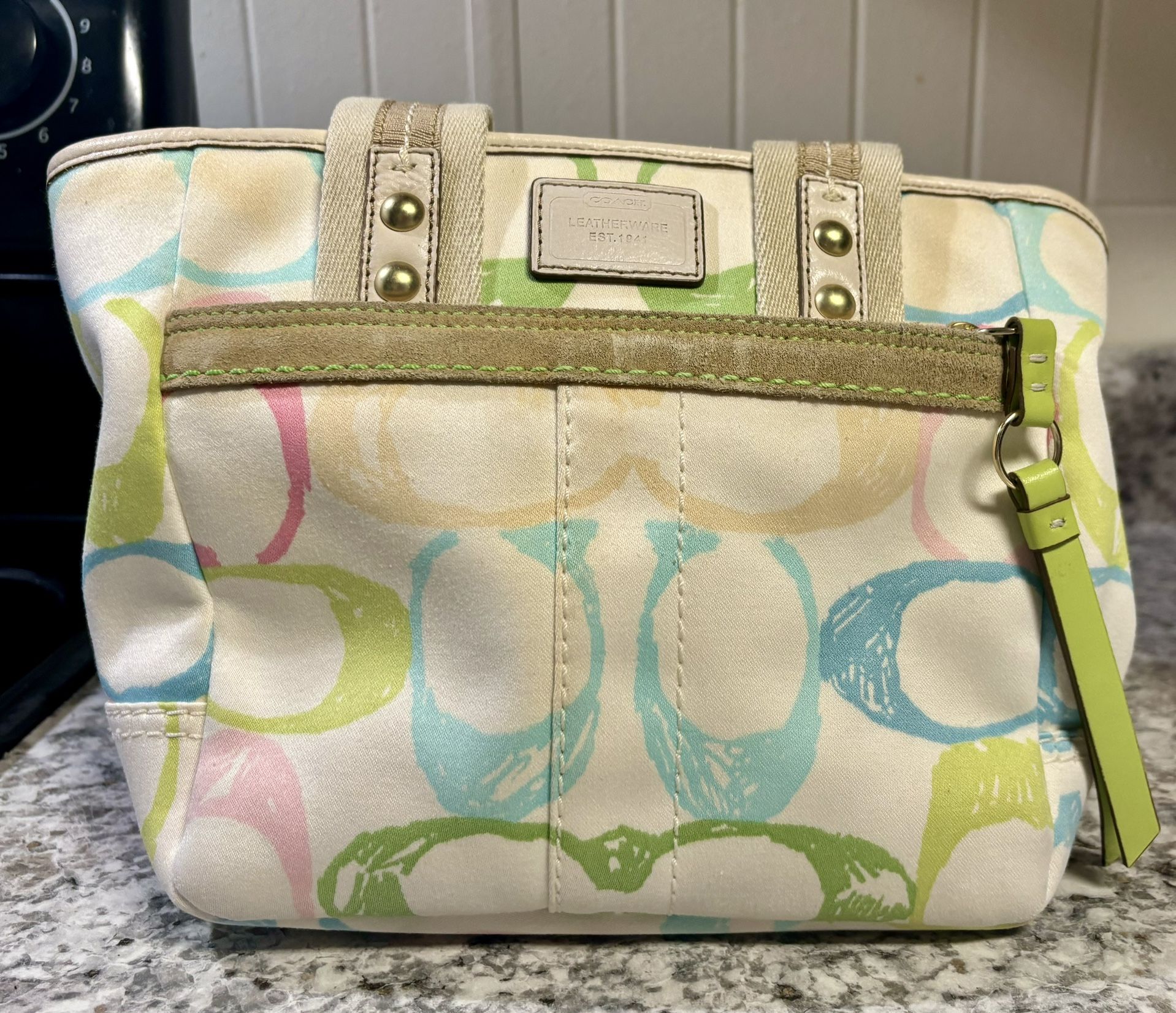 Vintage Coach Scribble Mini Tote